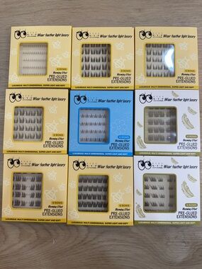 Pre-Glued Individual Eyelash Extensions - Black